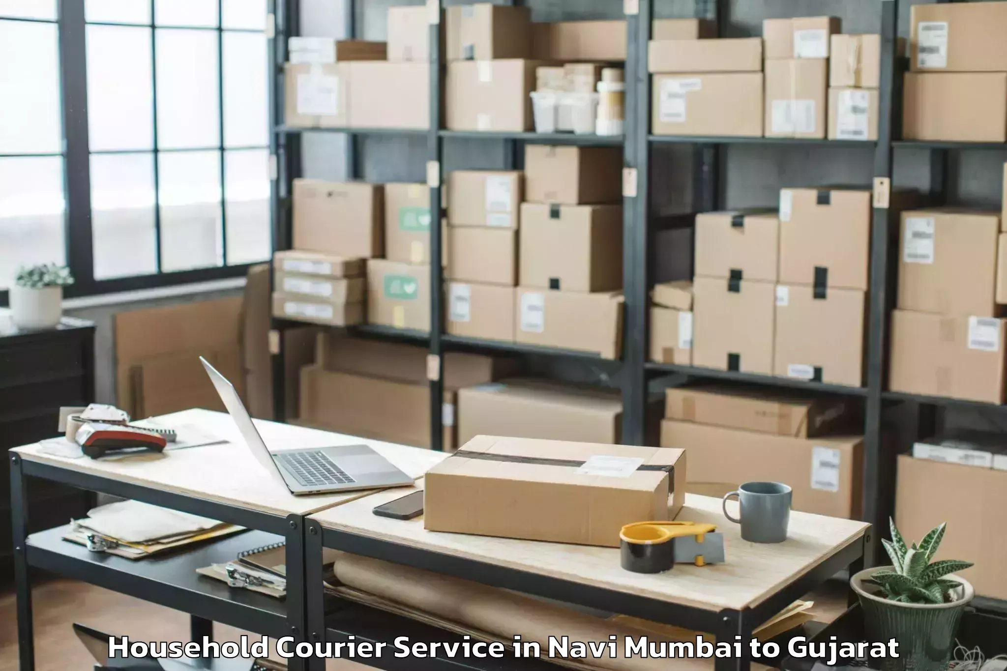 Book Your Navi Mumbai to Dhuvaran Household Courier Today